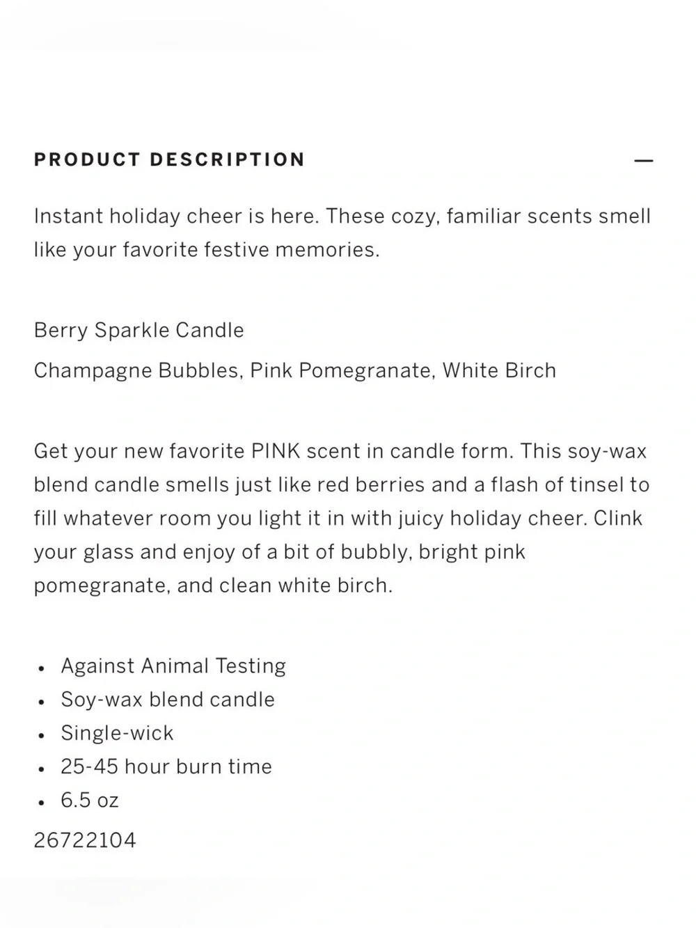 Victoria's Secret PINK Sparkle Berry Candle